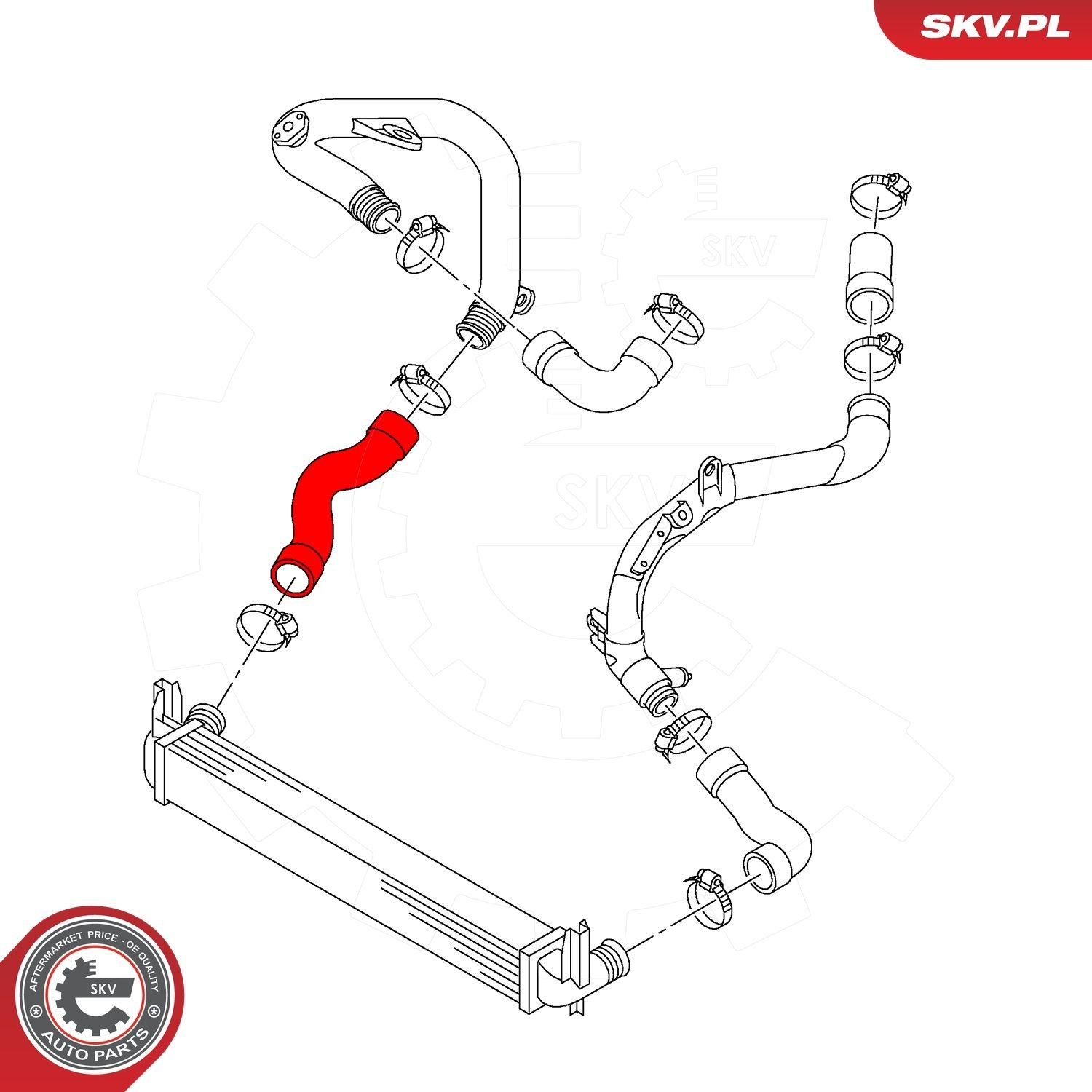 43SKV449 SKV Патрубок интеркуллера