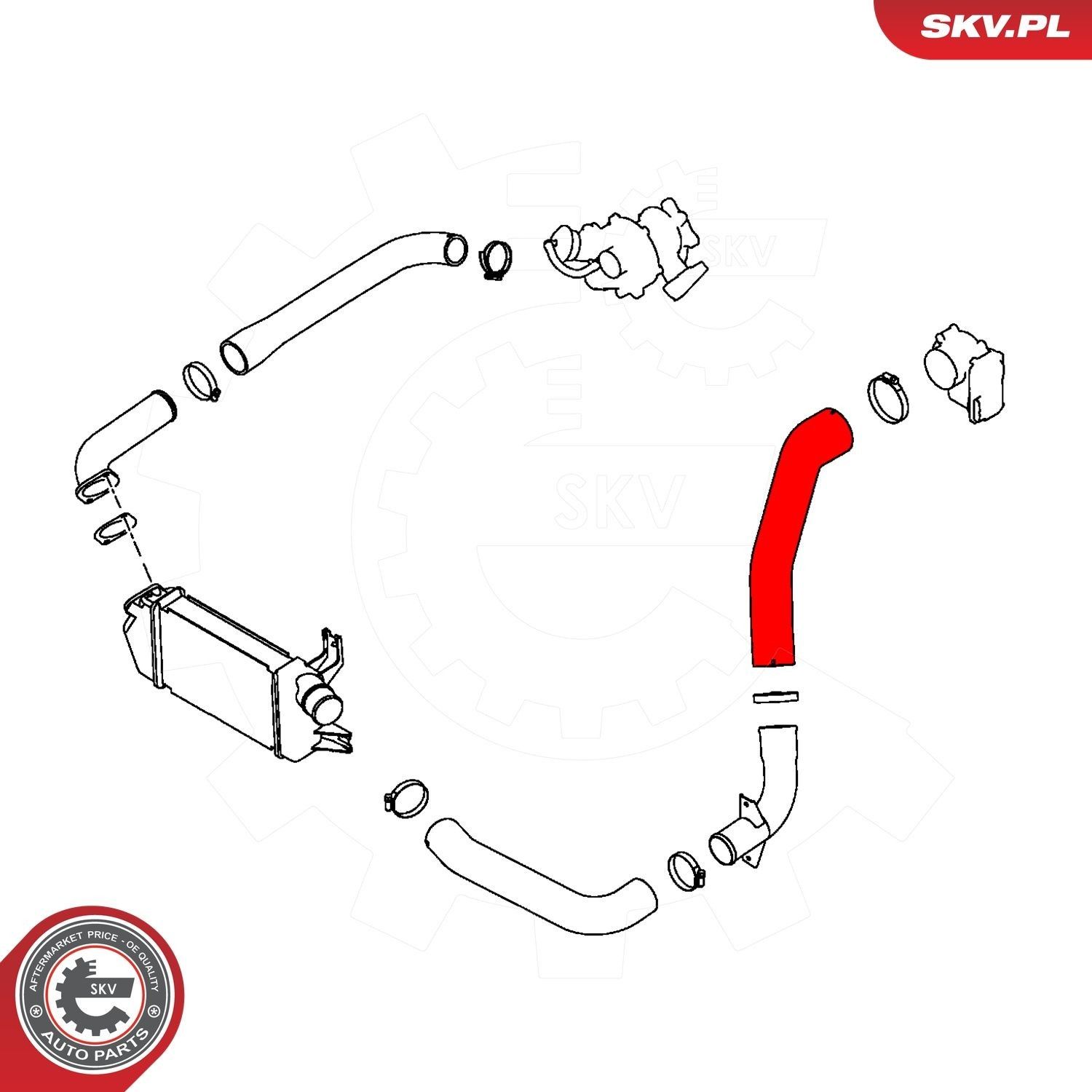 Патрубок дроссельной заслонки 43SKV456 SKV