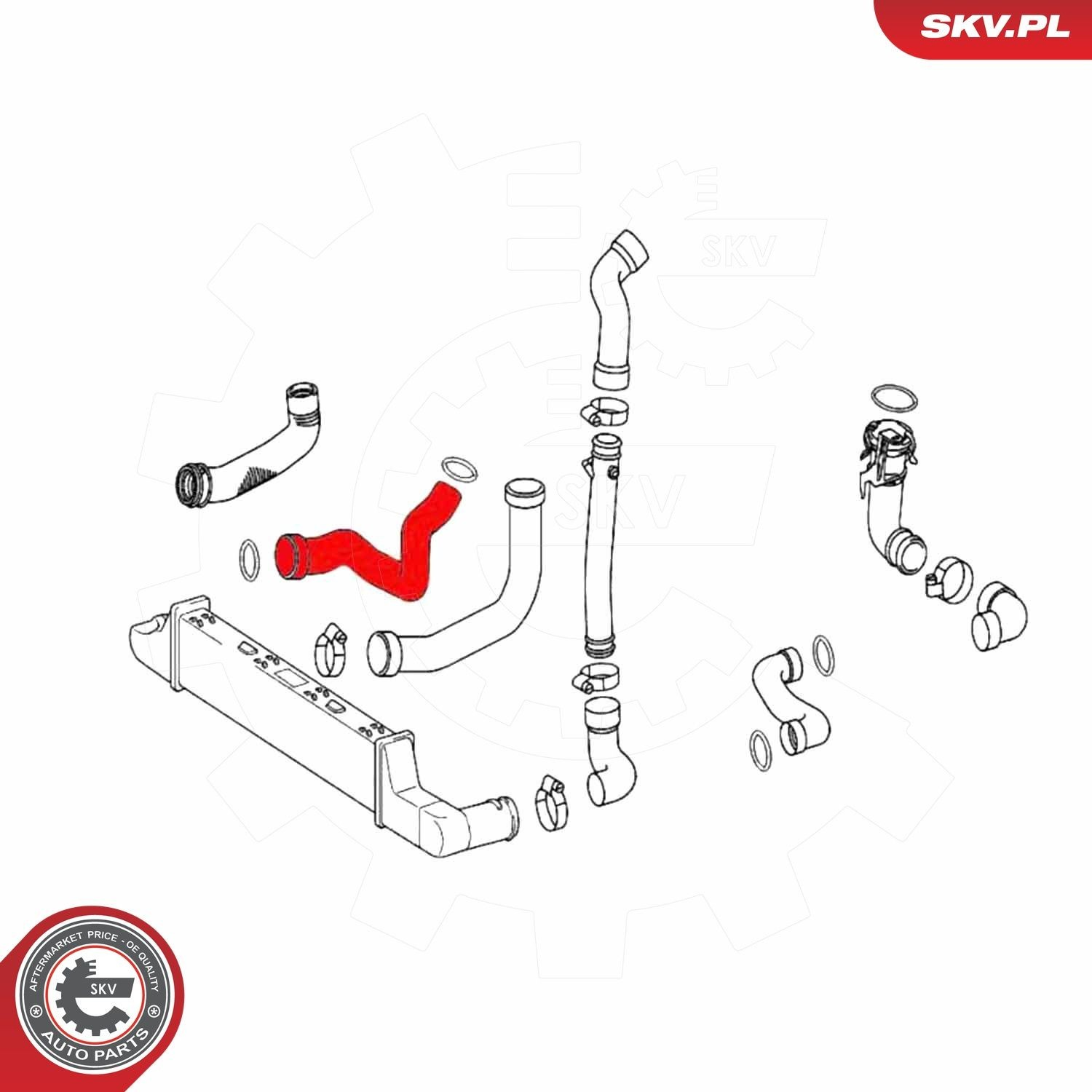 Патрубок интеркулера 43SKV476 SKV