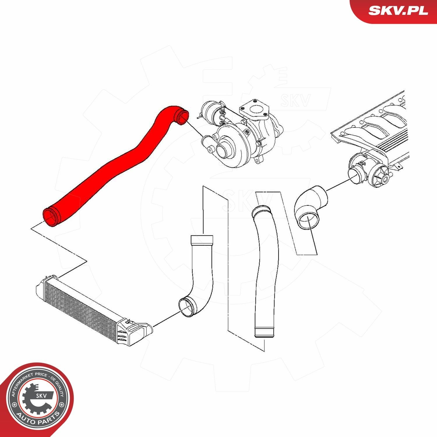 Патрубок интеркулера 43SKV480 SKV