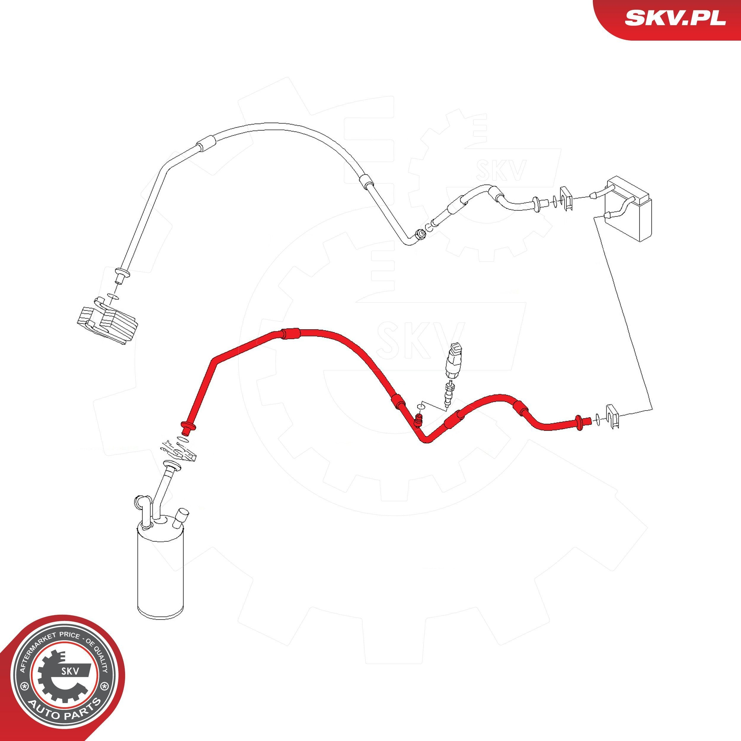 Трубка кондиционера от компрессора к радиатору SKV 43SKV509