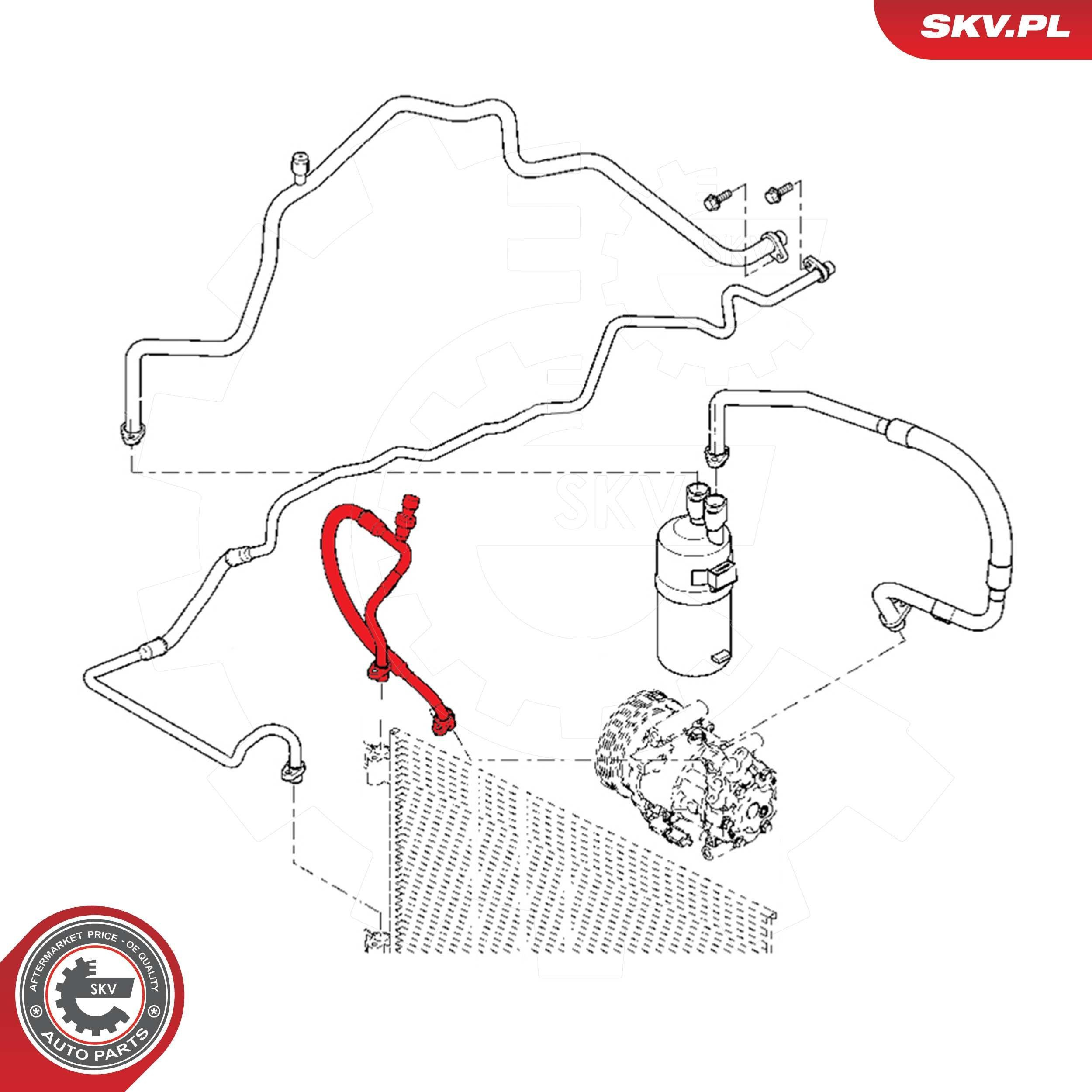 Шланг кондиционера, от компрессора к радиатору SKV 43SKV525 цена, от 54.18 USD