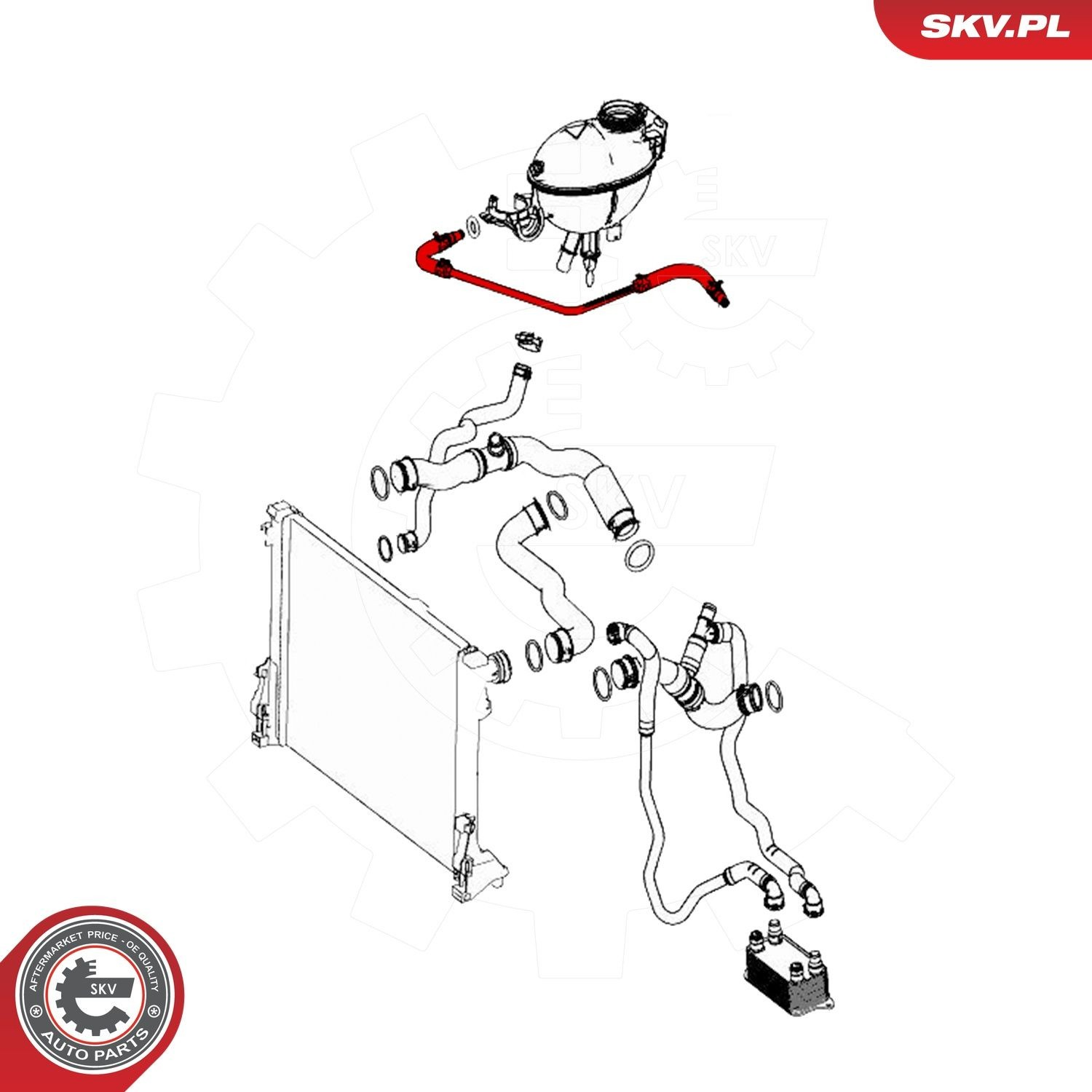 43SKV621 SKV Шланг расширительного бачка верхний
