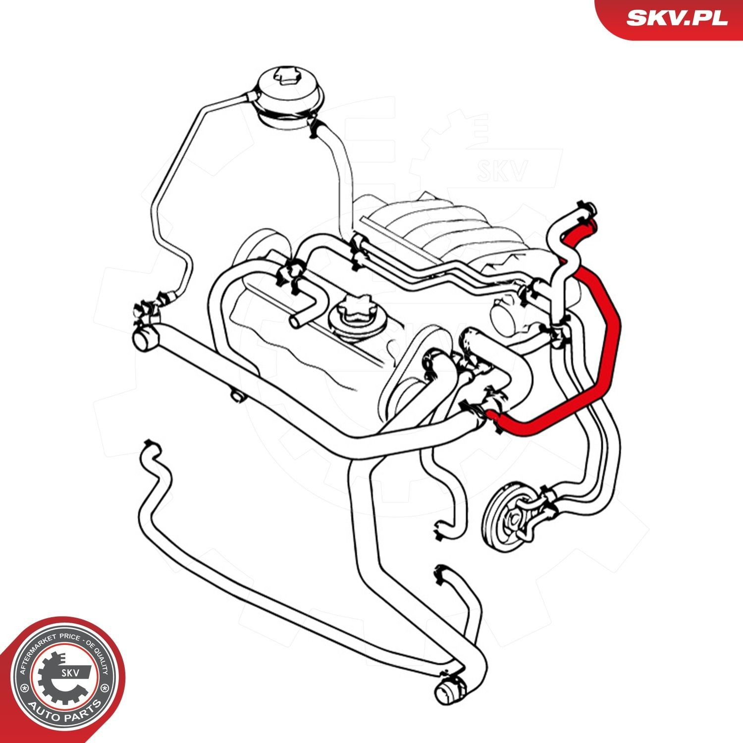 Патрубок системы охлаждения SKV 43SKV728