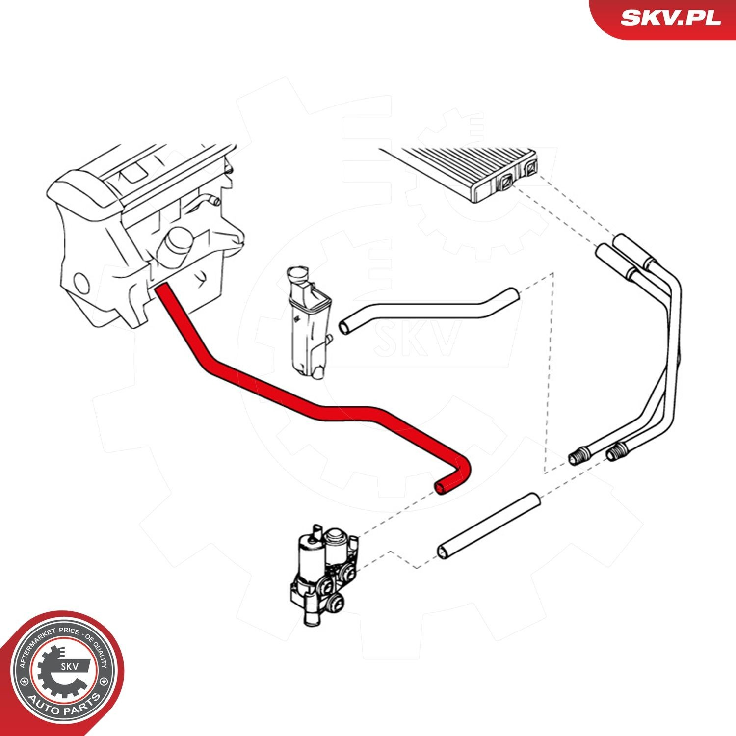 Патрубок системы охлаждения 43SKV739 SKV