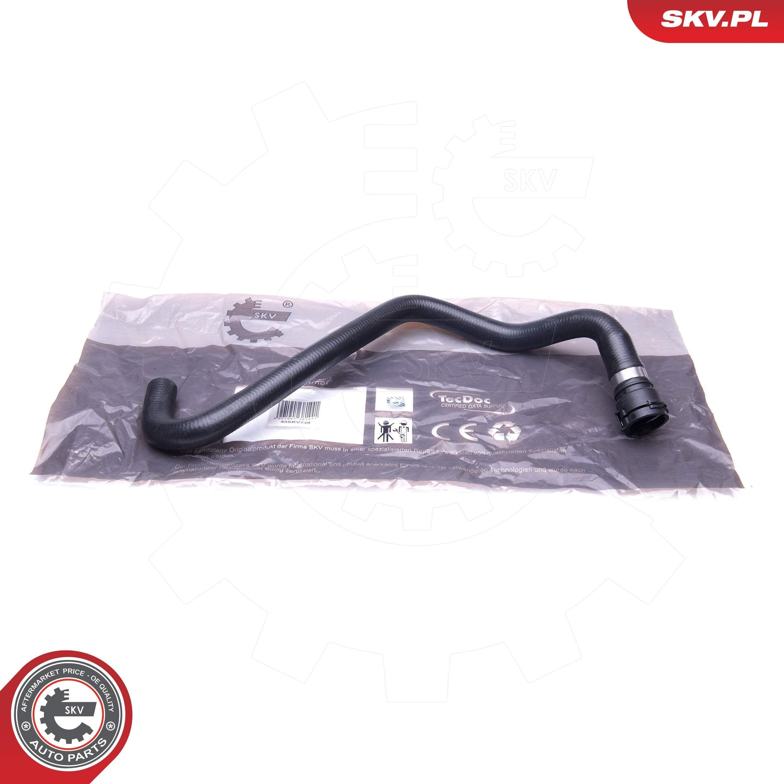 Шланг/патрубок системы охлаждения SKV 43SKV739 цена, от 14.08 USD