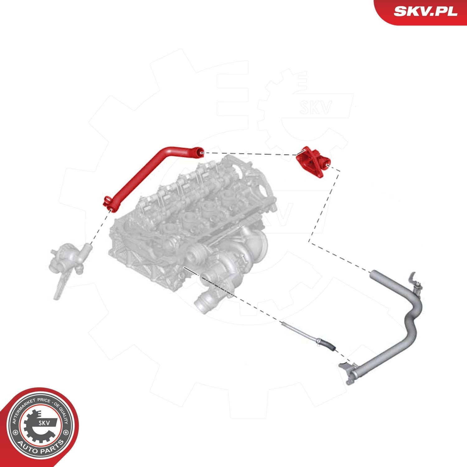 Патрубок системы охлаждения 43SKV740 SKV