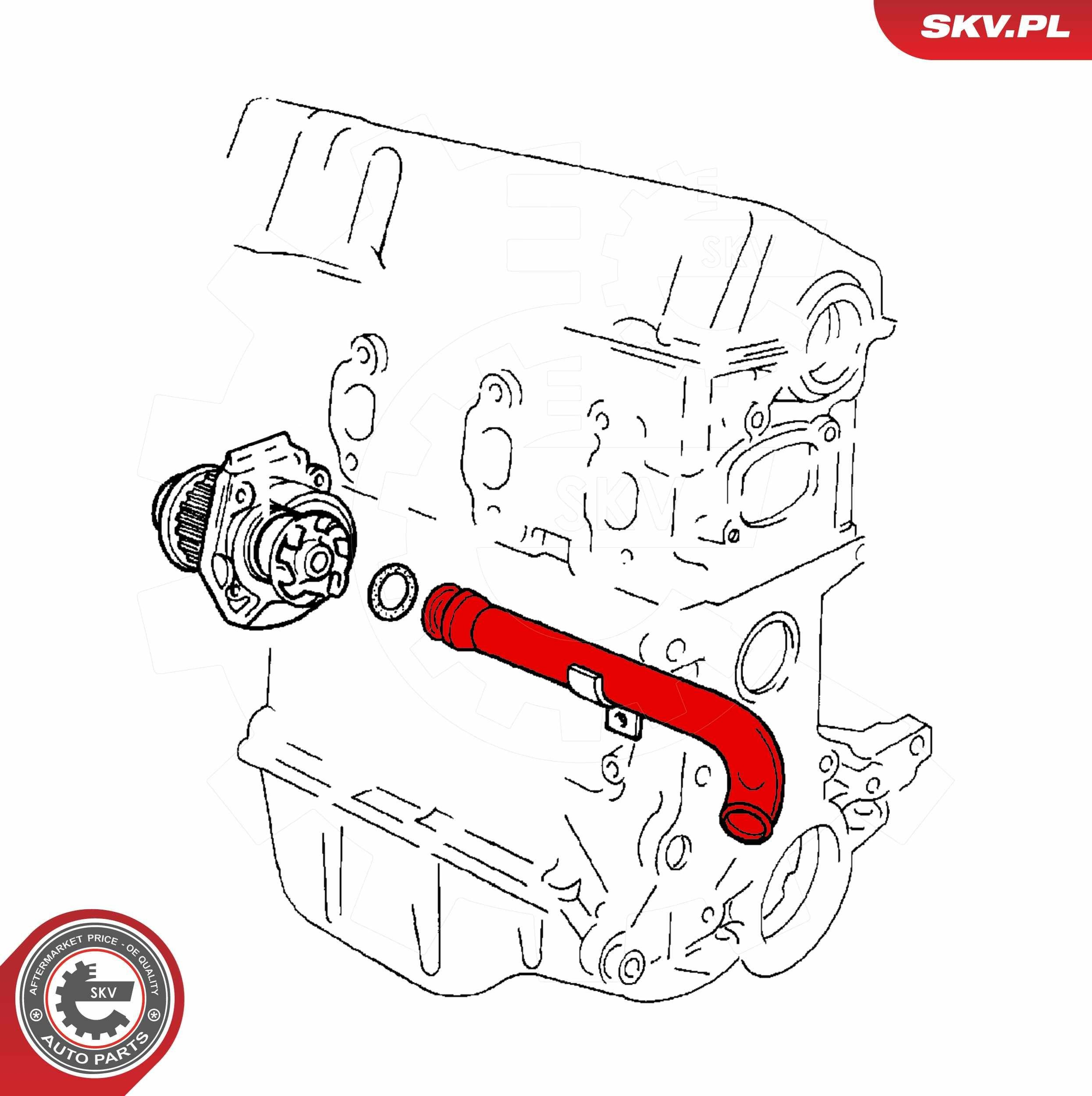 Шланг/патрубок системы охлаждения SKV 43SKV765 цена, от 15.63 USD