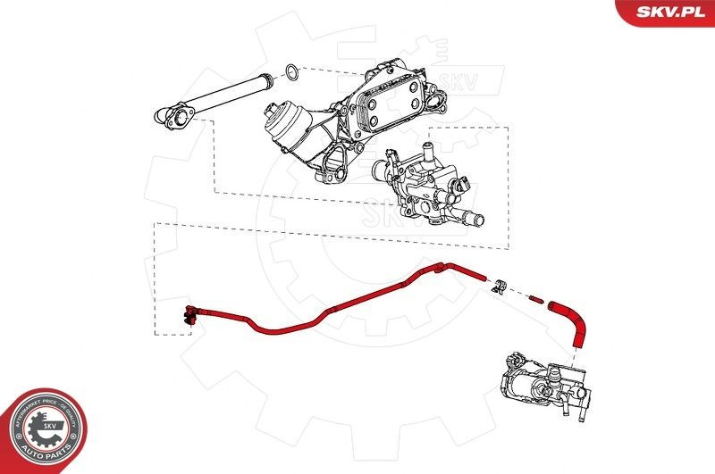 Шланг (патрубок) обогрева дроссельной заслонки SKV 43SKV824 цена, от 21.82 USD