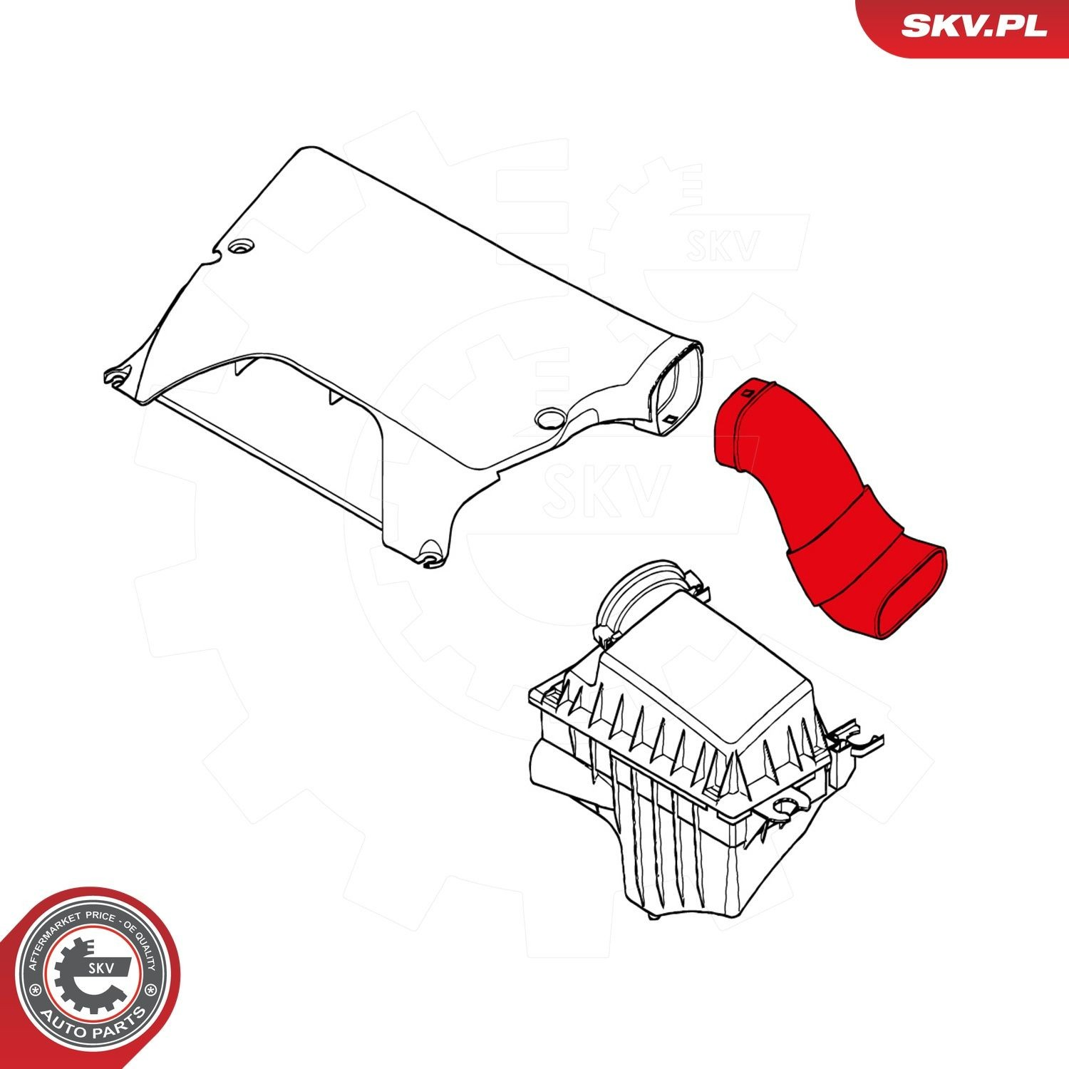 Впускной патрубок воздушного фильтра 43SKV925 SKV