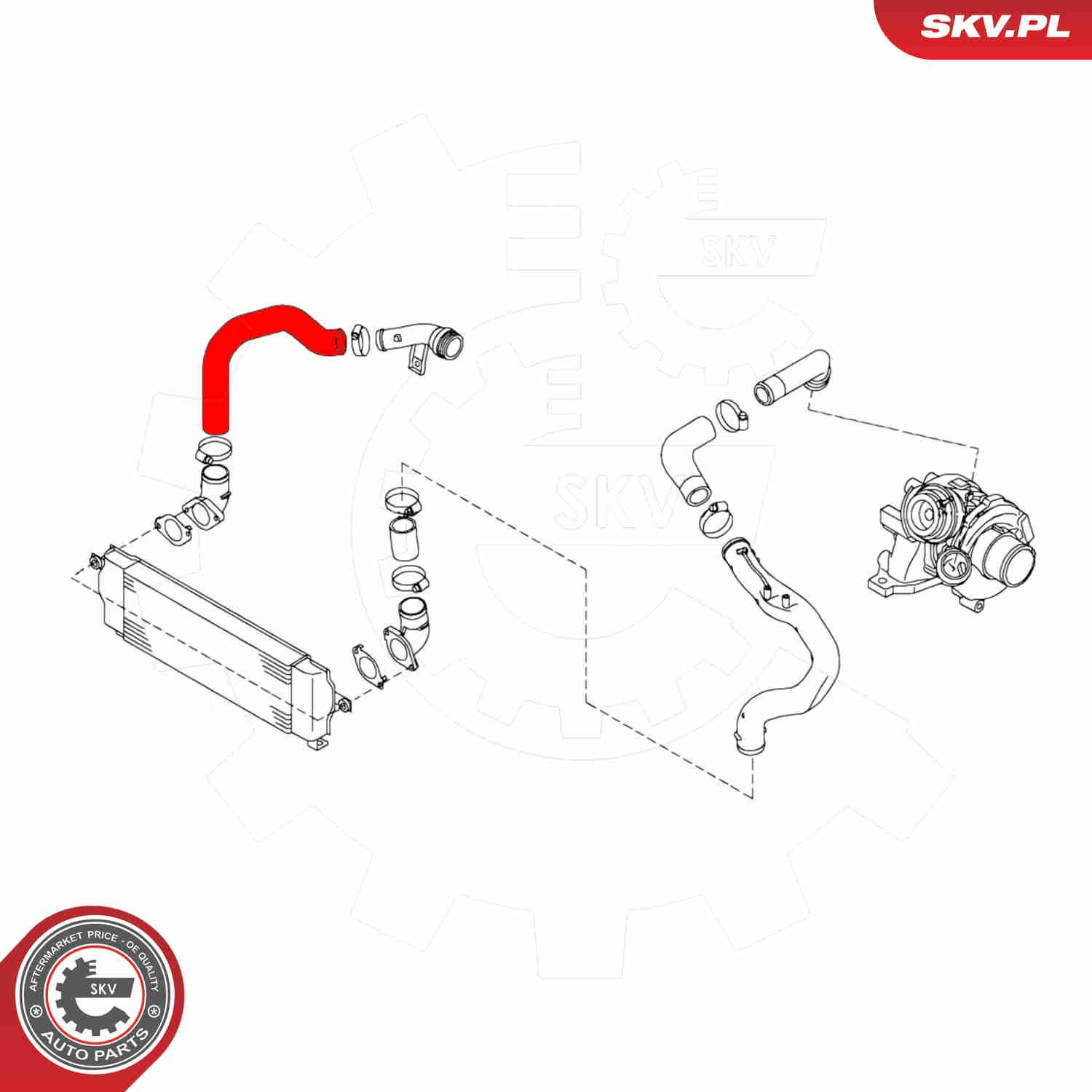 Патрубок воздушный, вход воздушного фильтра SKV 54SKV026 цена, от 24.97 USD