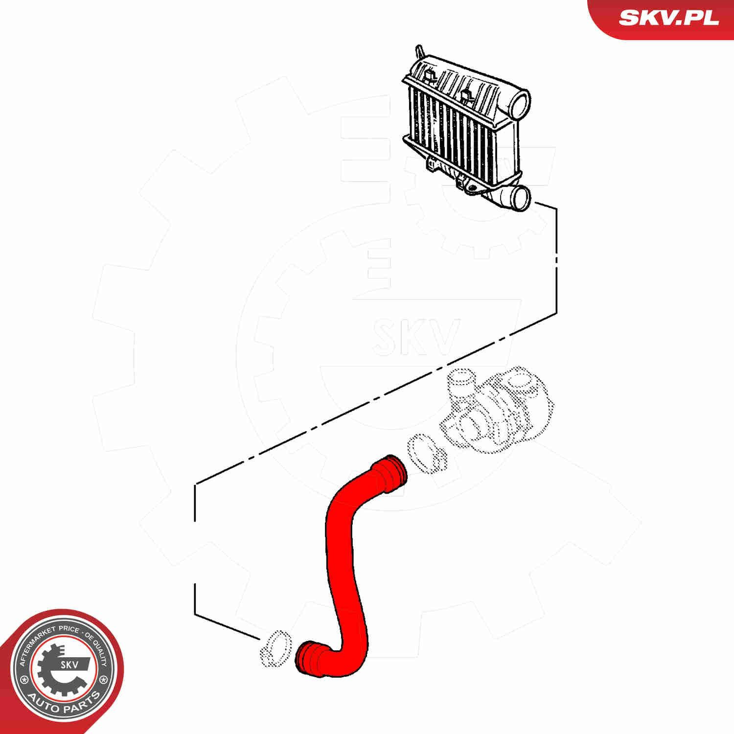 Шланг/патрубок интеркуллера SKV 54SKV071 цена, от 35.88 USD