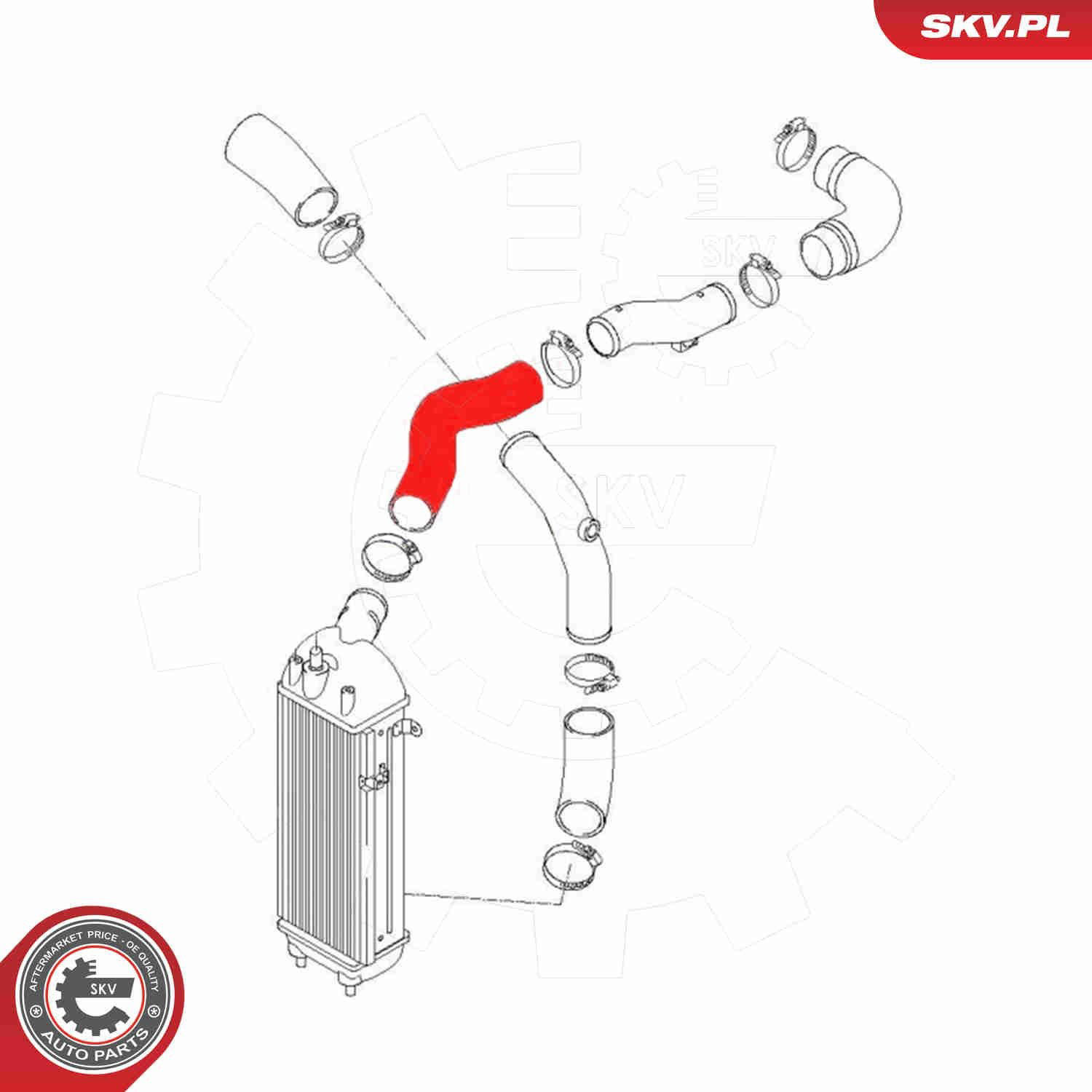 Шланг/патрубок интеркуллера SKV 54SKV090 цена, от 31.10 USD