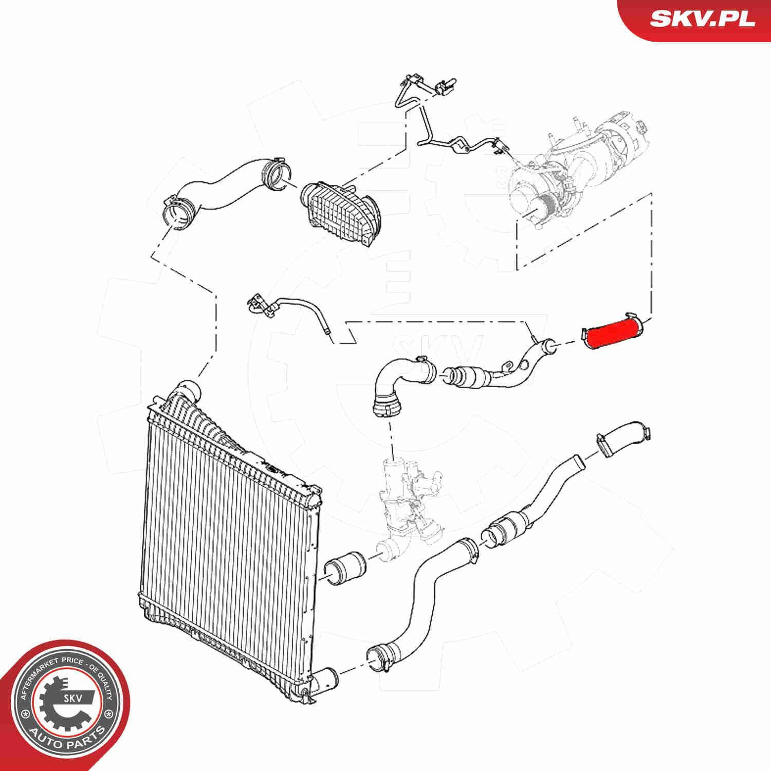 54SKV159 SKV Патрубок воздушный, выход из компрессора (наддув)