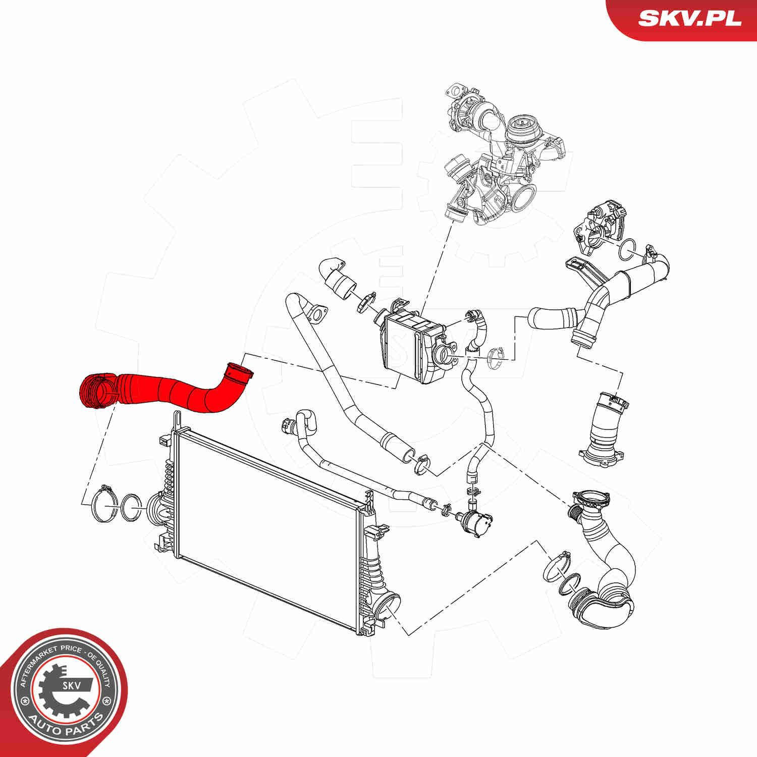 54SKV163 SKV Патрубок интеркуллера