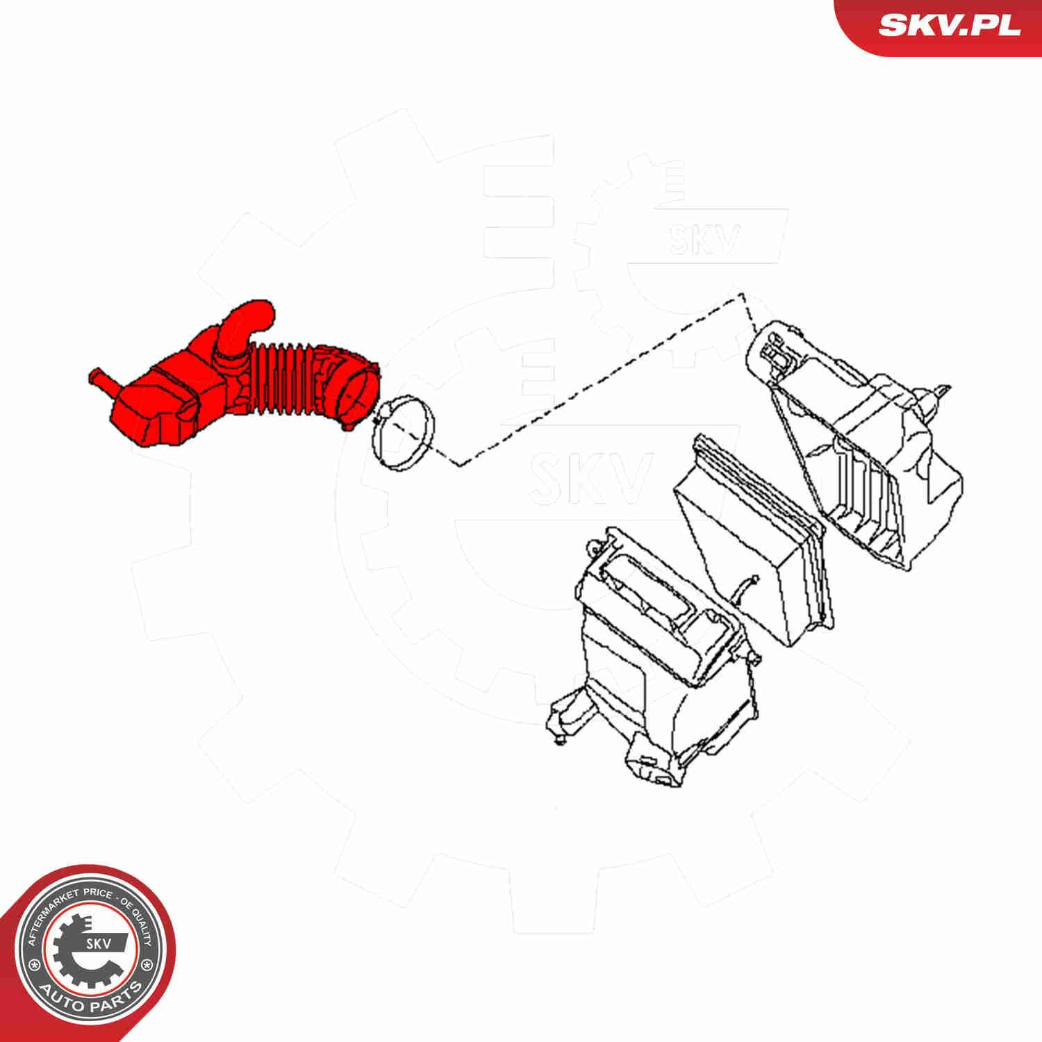 Купить 54SKV185 SKV Патрубок расходомера воздуха