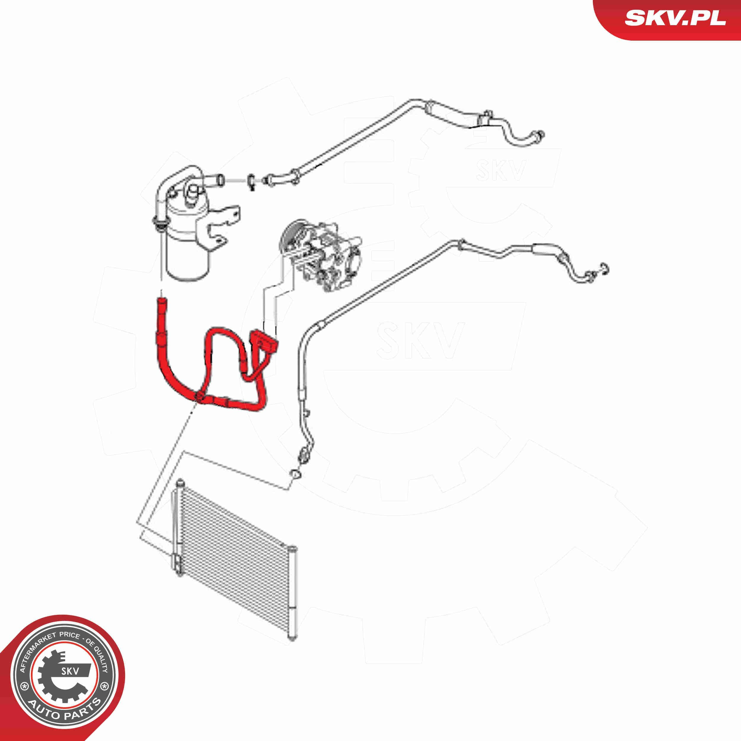Трубка кондиционера от компрессора к радиатору SKV 54SKV623