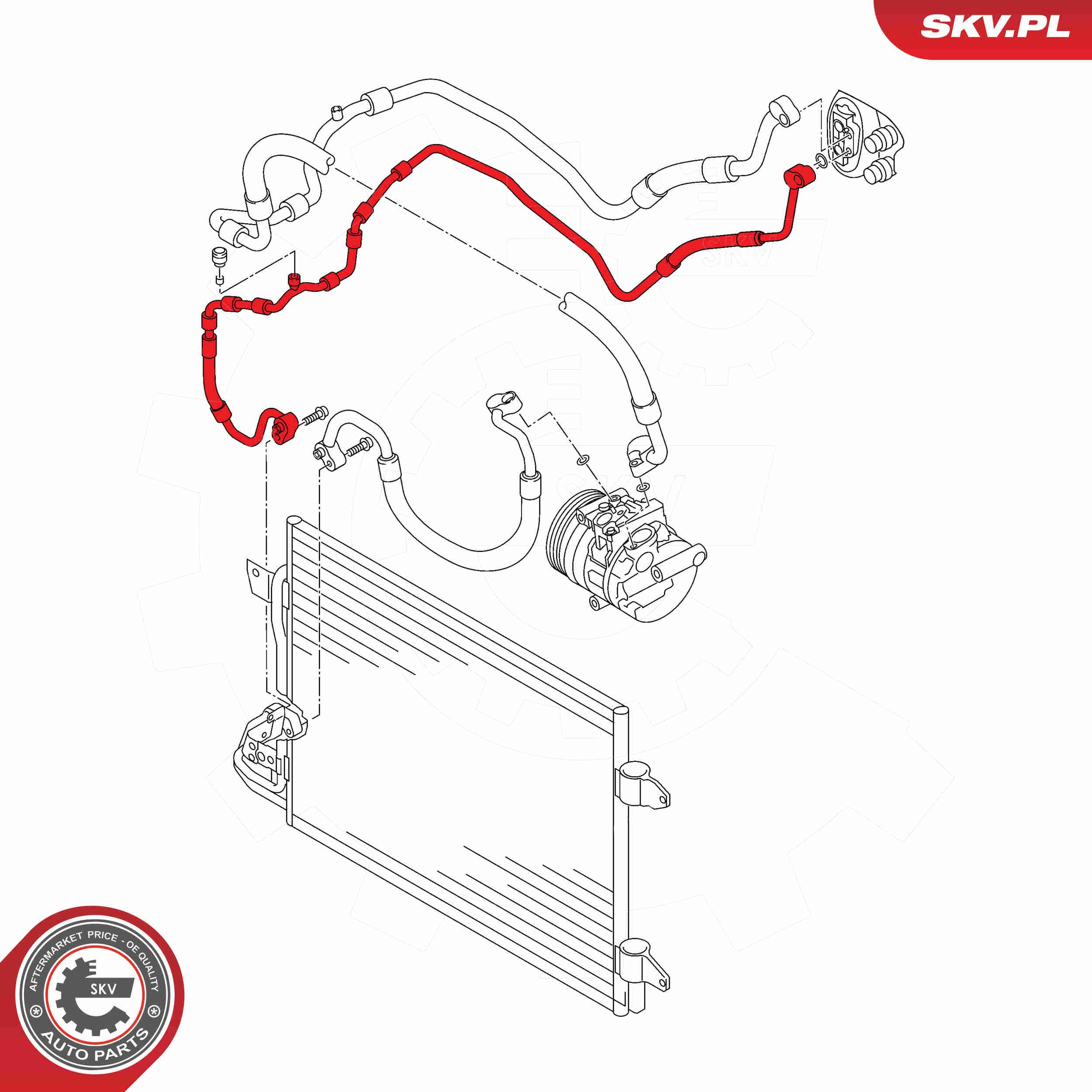 Шланг кондиционера, от радиатора к испарителю SKV 54SKV716