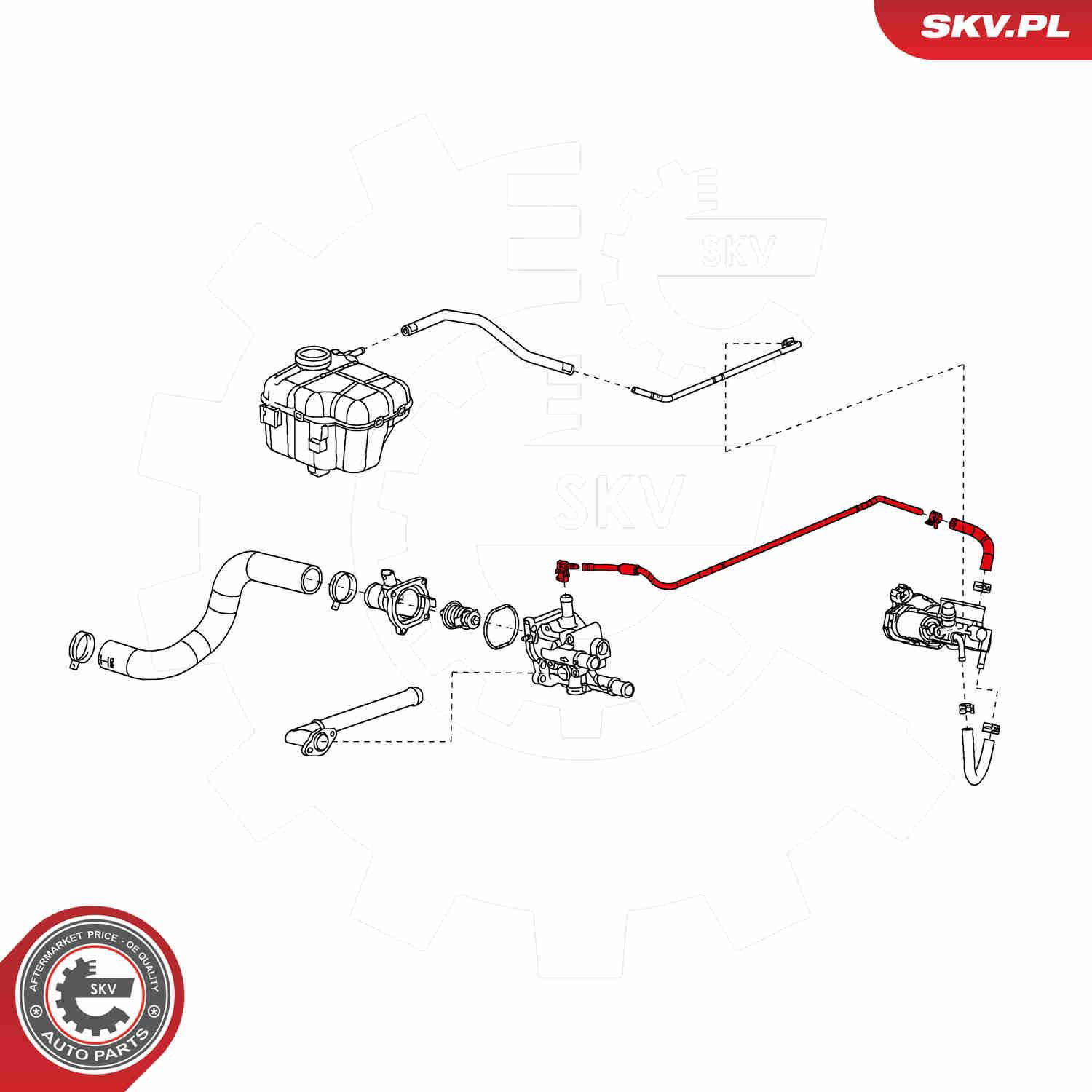 Шланг (патрубок) обогрева дроссельной заслонки SKV 96SKV035