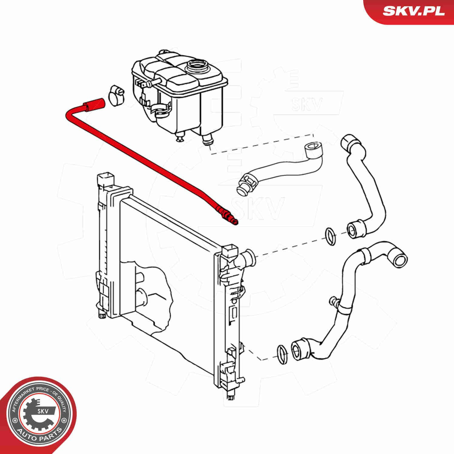 Шланг расширительного бачка, верхний SKV 96SKV039