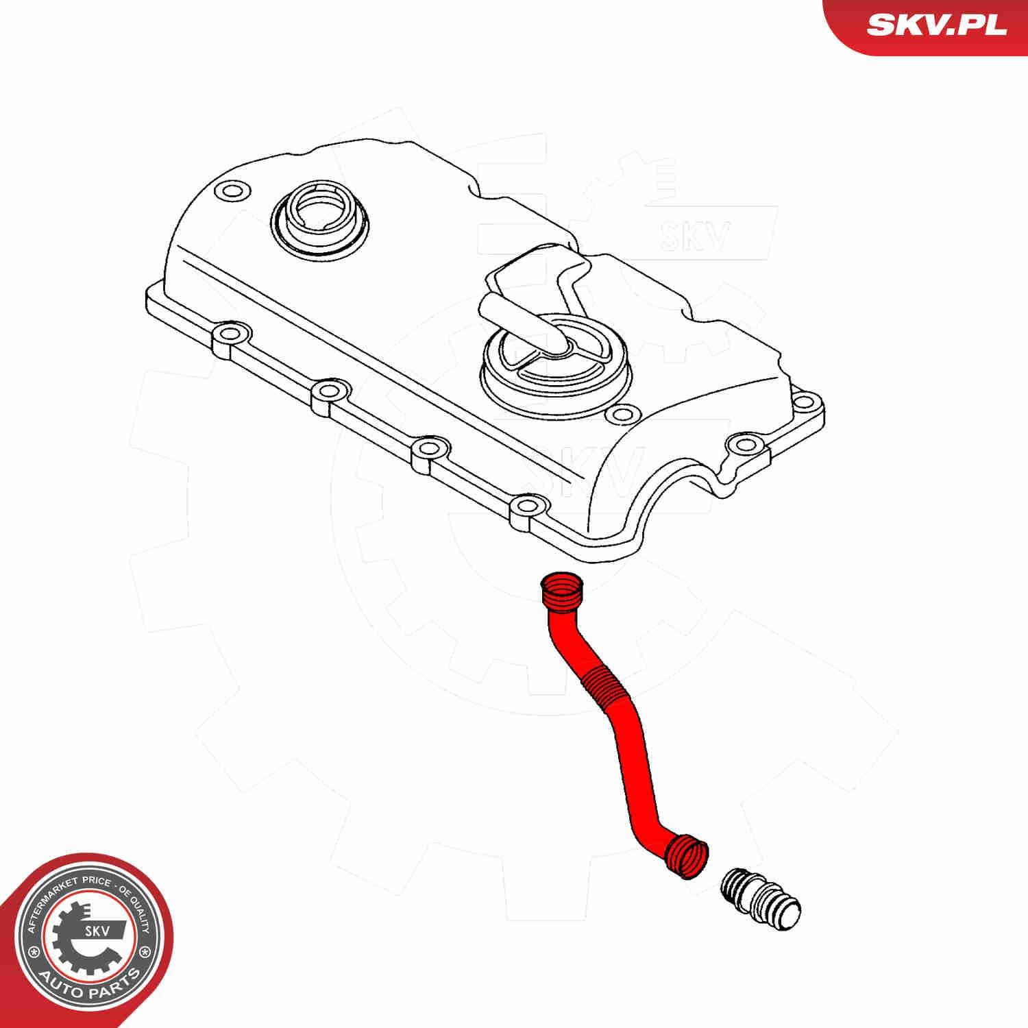 Патрубок вентиляции картера, маслоотделителя SKV 96SKV080 цена, от 47.18 USD