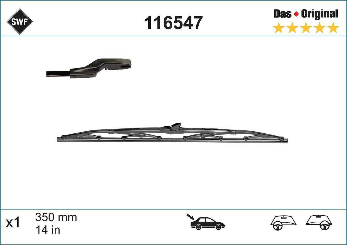 дворник заднего стекла SWF 116547 цена, от 9.15 USD