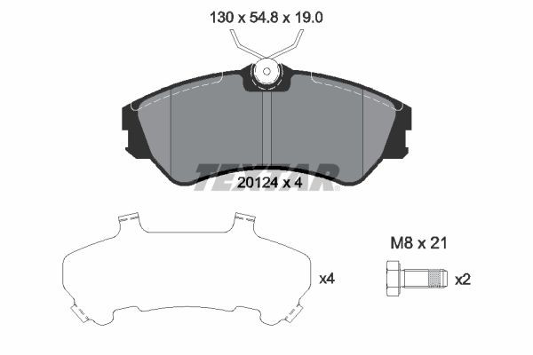 2012401 Textar Колодки передние