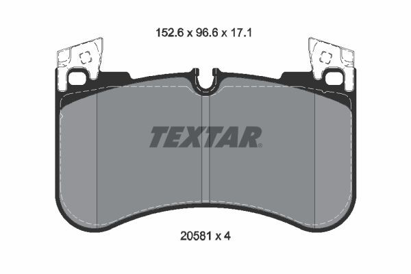2058101 Textar Колодки передние