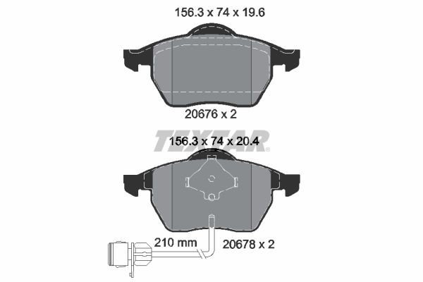 2067602 Textar Колодки передние