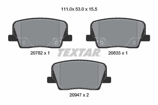 Задние дисковые колодки Textar 2078201