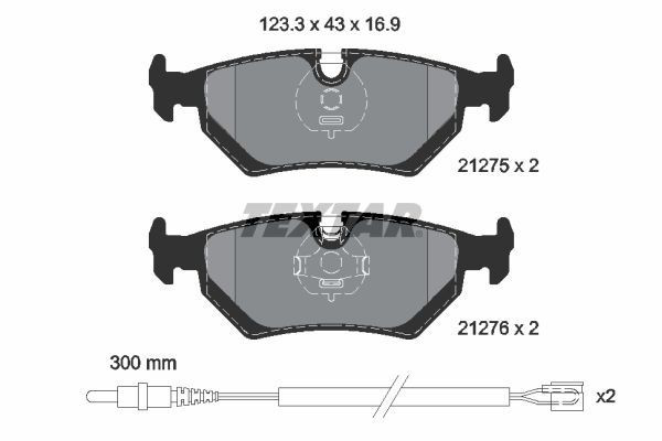 2127501 Textar Колодки тормозные дисковые комплект
