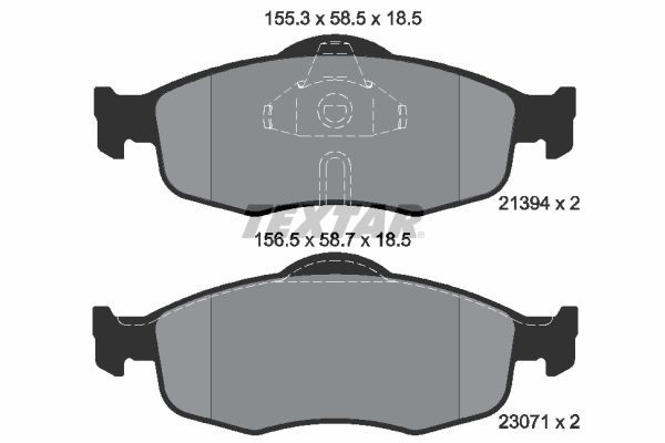 2139408 Textar Колодки передние