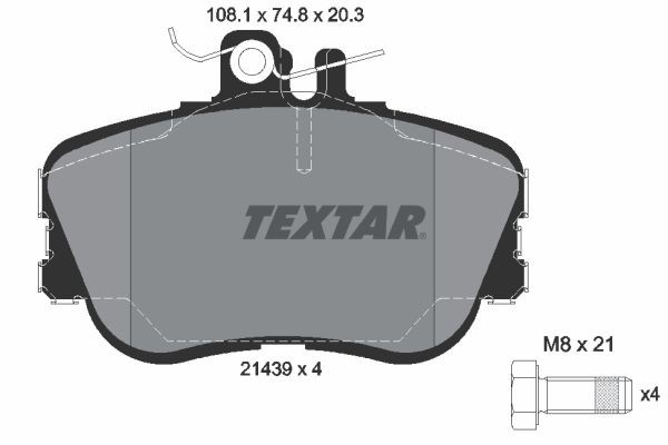 2143905 Textar Колодки передние