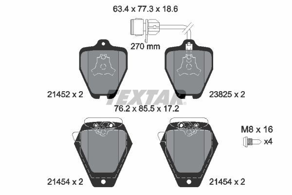 2145201 Textar Колодки передние
