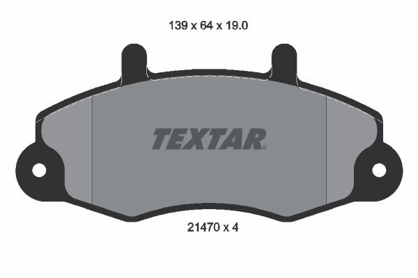 2147001 Textar Колодки передние