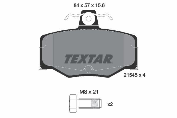 2154501 Textar Колодки тормозные дисковые комплект