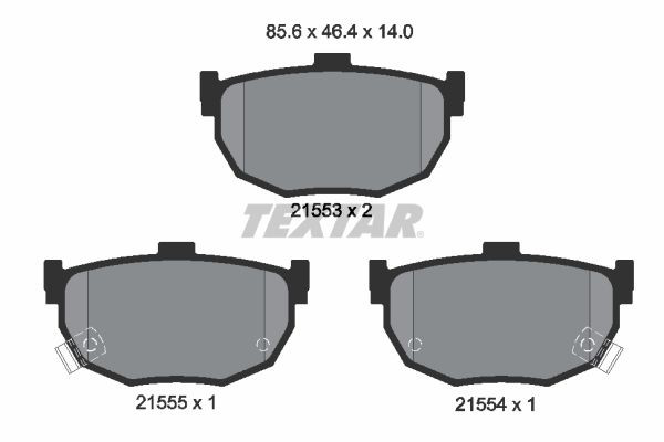 2155301 Textar Колодки тормозные дисковые комплект