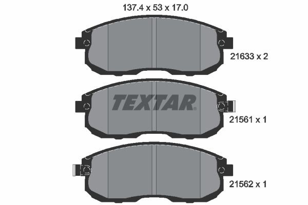 2156101 Textar Колодки передние