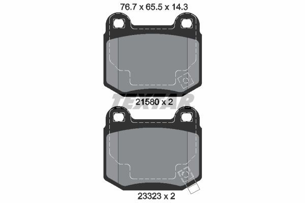2158001 Textar Колодки тормозные дисковые комплект