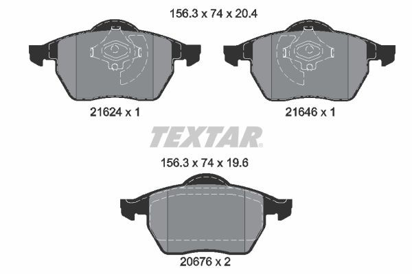 2162402 Textar Колодки передние