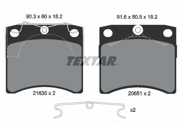 2163501 Textar Колодки передние