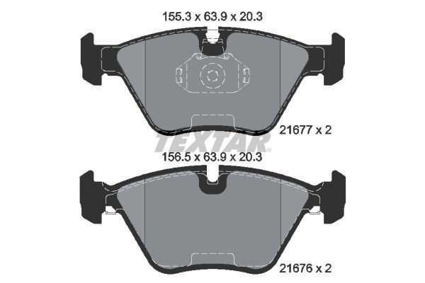 2167703 Textar Колодки передние