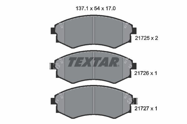 2172501 Textar Колодки передние