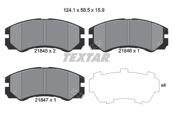 2184501 Textar Колодки передние