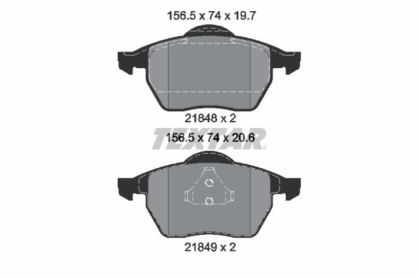 2184802 Textar Колодки передние