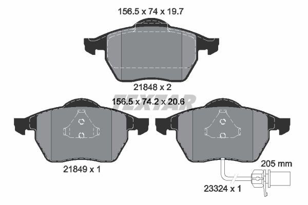 2184903 Textar Колодки передние