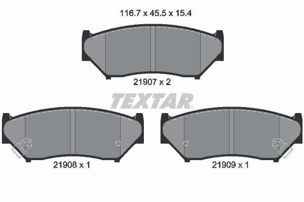 Тормозные колодки Textar 2190701