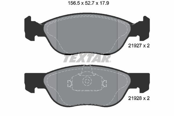 2192703 Textar Колодки передние
