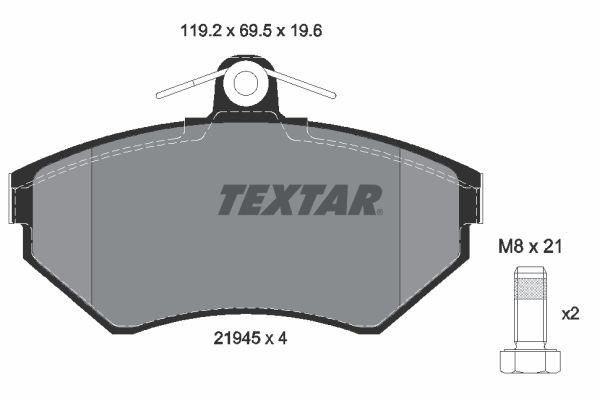 2194503 Textar Колодки передние