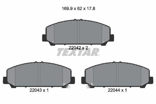 2204201 Textar Колодки передние